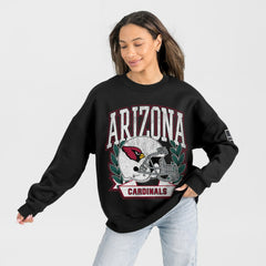 Arizona Cardinals Gameday Couture Women's Oversized Victory Lane Black Label Premium Fleece Sweatshirt Black - NFL