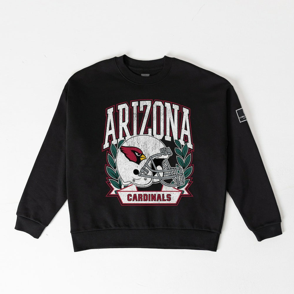 Arizona Cardinals Gameday Couture Women's Oversized Victory Lane Black Label Premium Fleece Sweatshirt Black - NFL