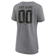 Carolina Hurricanes - Women's Heritage Custom Tri-Blend T-Shirt Gray