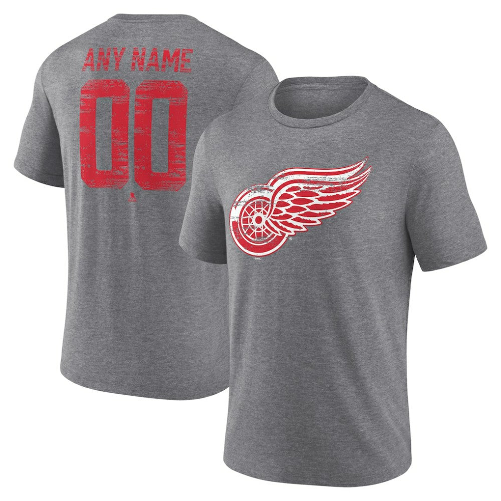 Detroit Red Wings - Heritage Custom Tri-Blend T-Shirt Gray