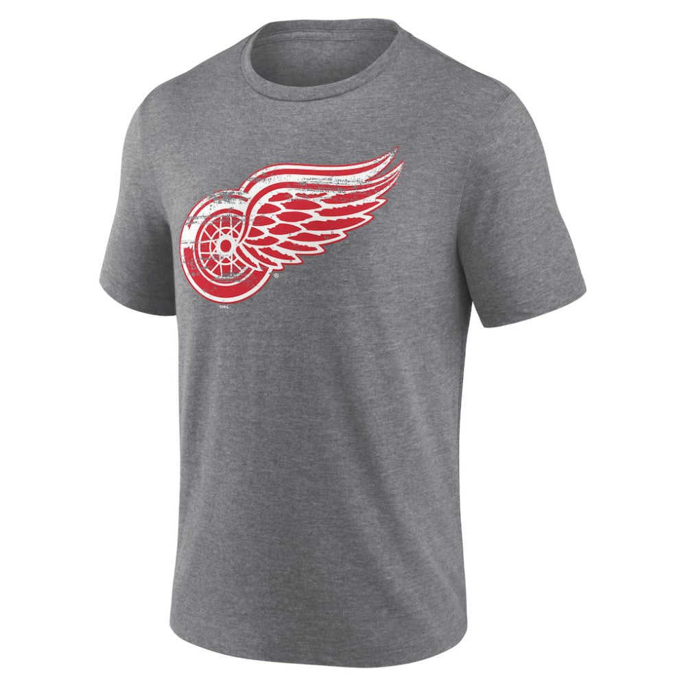 Detroit Red Wings - Heritage Custom Tri-Blend T-Shirt Gray