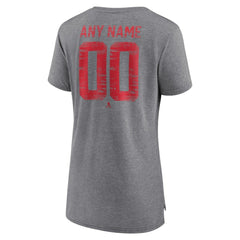 Detroit Red Wings - Women's Heritage Custom Tri-Blend T-Shirt Gray