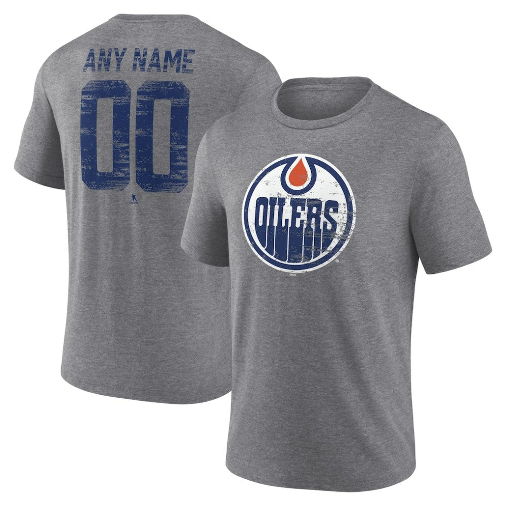 Edmonton Oilers - Heritage Custom Tri-Blend T-Shirt Gray