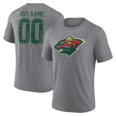 Minnesota Wild - Heritage Custom Tri-Blend T-Shirt Gray