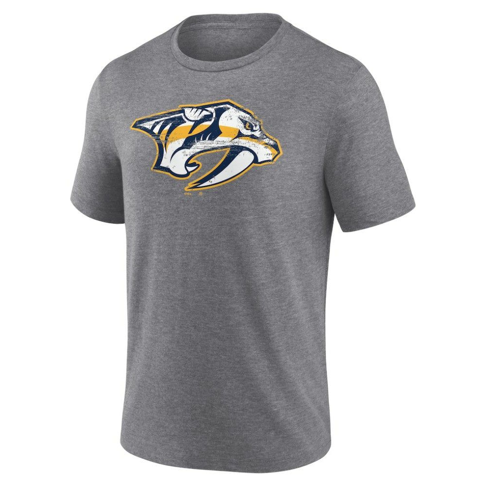 Nashville Predators - Heritage Custom Tri-Blend T-Shirt Gray