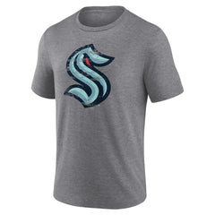 Seattle Kraken Heritage Custom Tri-Blend T-Shirt Gray