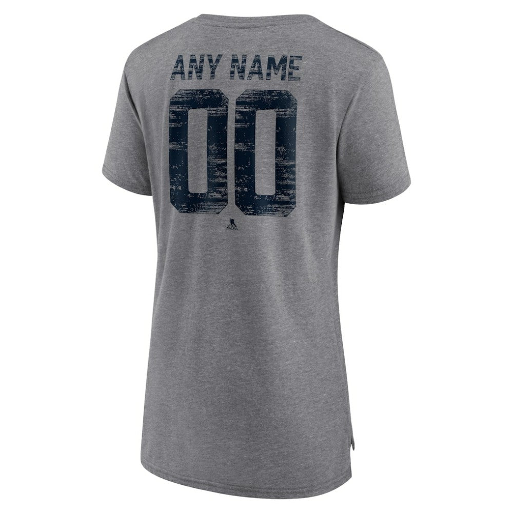 Seattle Kraken Women's Heritage Custom Tri-Blend T-Shirt Gray