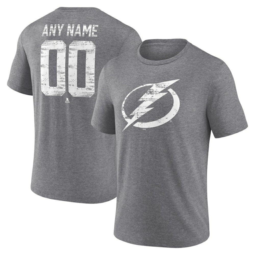 Tampa Bay Lightning - Heritage Custom Tri-Blend T-Shirt Gray