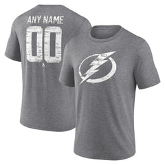 Tampa Bay Lightning - Heritage Custom Tri-Blend T-Shirt Gray
