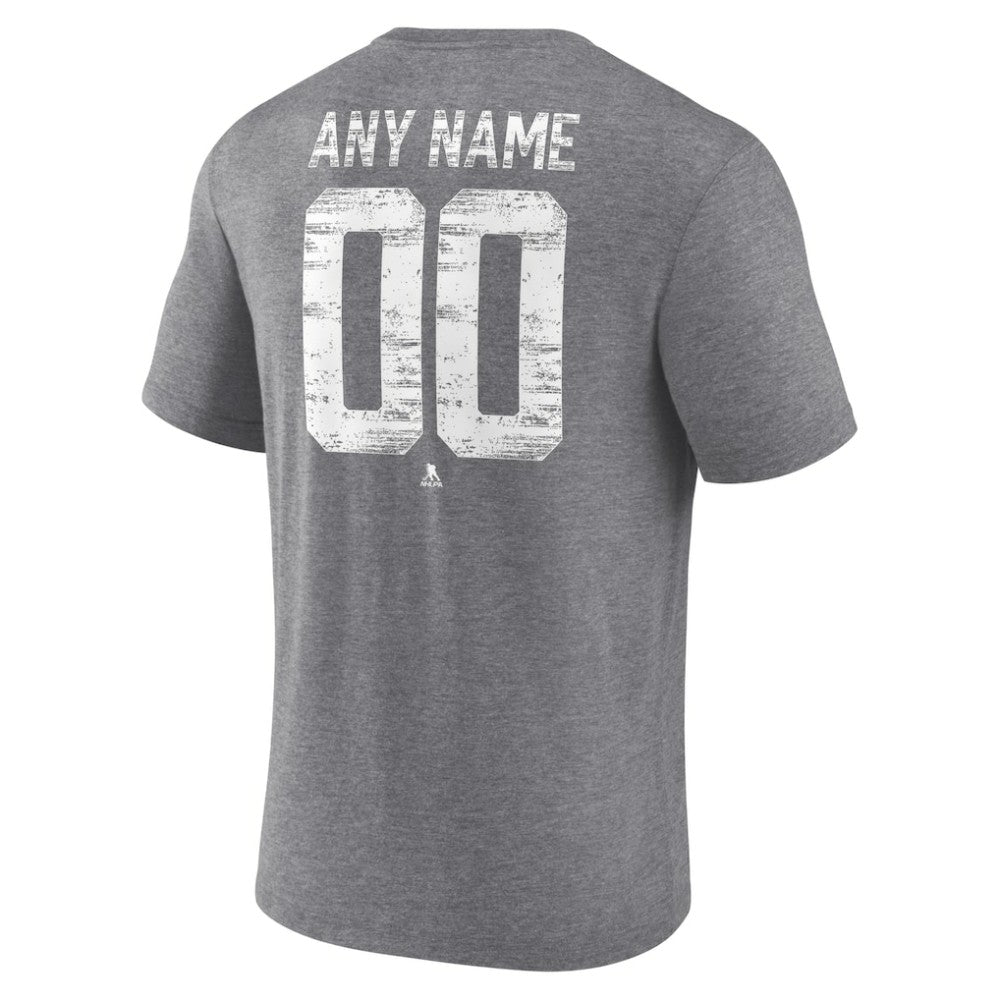 Tampa Bay Lightning - Heritage Custom Tri-Blend T-Shirt Gray