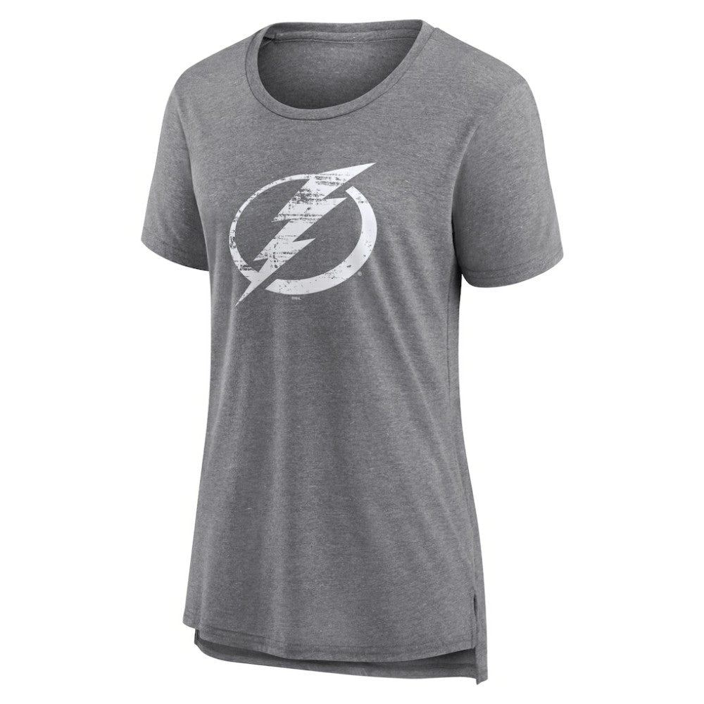 Tampa Bay Lightning - Women's Heritage Custom Tri-Blend T-Shirt Gray