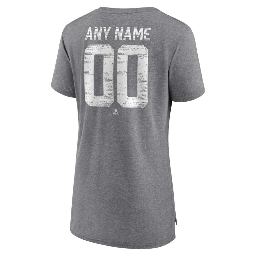 Tampa Bay Lightning - Women's Heritage Custom Tri-Blend T-Shirt Gray
