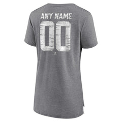 Tampa Bay Lightning - Women's Heritage Custom Tri-Blend T-Shirt Gray