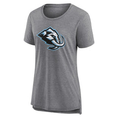 Utah Mammoth - Women's Heritage Custom Tri-Blend T-Shirt Gray