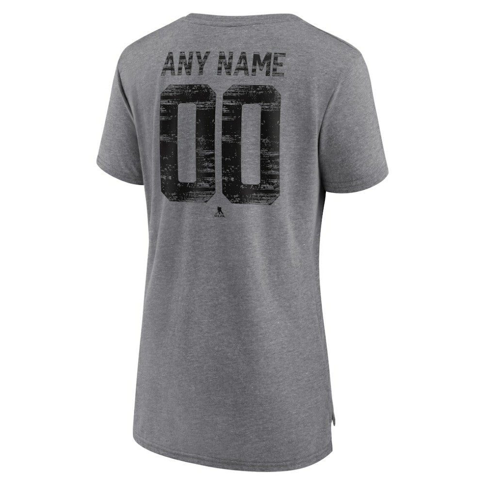 Utah Mammoth - Women's Heritage Custom Tri-Blend T-Shirt Gray