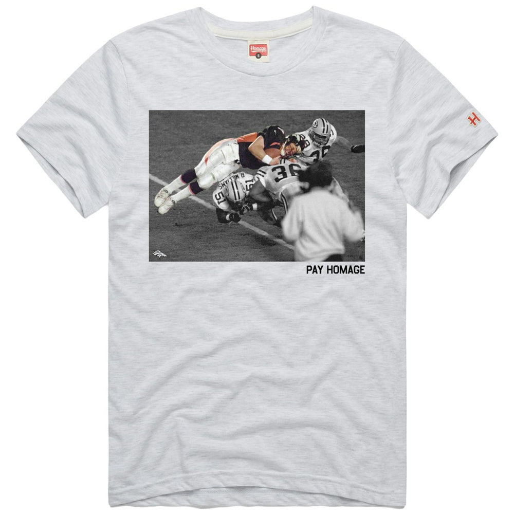 John Elway Denver Broncos Homage Unisex Pay Homage Tri-Blend T-Shirt Ash - NFL
