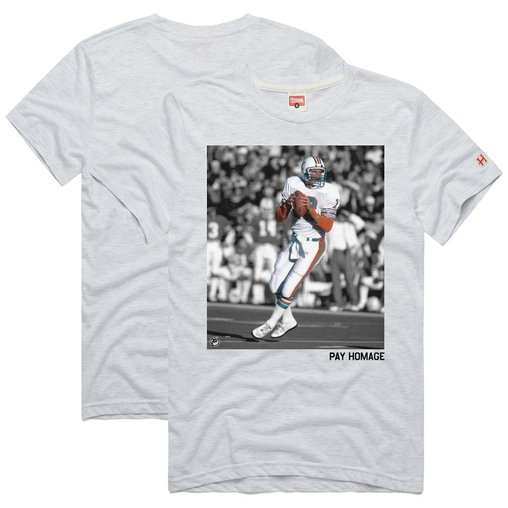 Dan Marino Miami Dolphins Homage Unisex Pay Homage Tri-Blend T-Shirt Ash - NFL