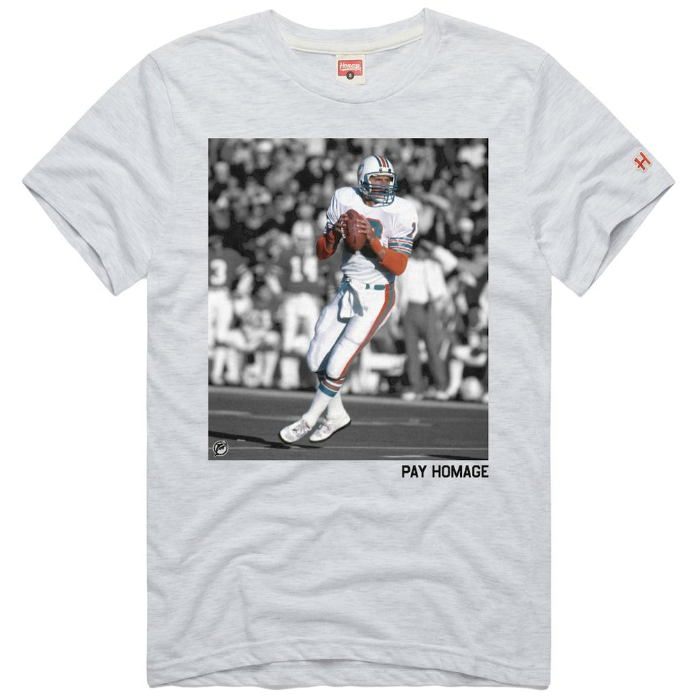 Dan Marino Miami Dolphins Homage Unisex Pay Homage Tri-Blend T-Shirt Ash - NFL
