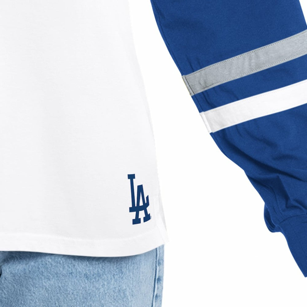 Los Angeles Dodgers G-III 4Her by Carl Banks Women's Key Player Oversized Hooded Long Sleeve T-Shirt Clearance