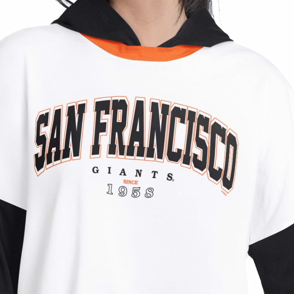San Francisco Giants G-III 4Her by Carl Banks Women's Key Player Oversized Hooded Long Sleeve T-Shirt Sale