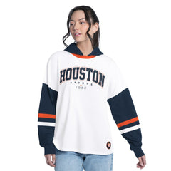 Houston Astros G-III 4Her by Carl Banks Women's Key Player Oversized Hooded Long Sleeve T-Shirt Clearance