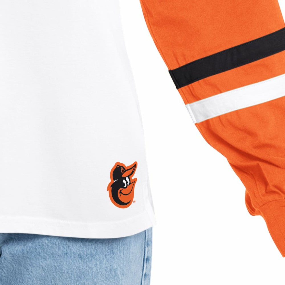 Baltimore Orioles G-III 4Her by Carl Banks Women's Key Player Oversized Hooded Long Sleeve T-Shirt Clearance