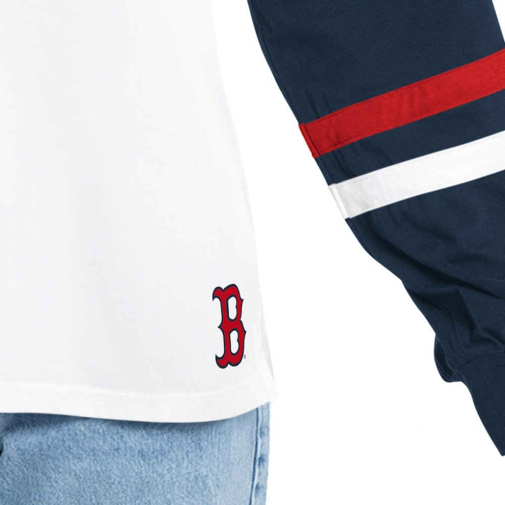 Boston Red Sox G-III 4Her by Carl Banks Women's Key Player Oversized Hooded Long Sleeve T-Shirt discount