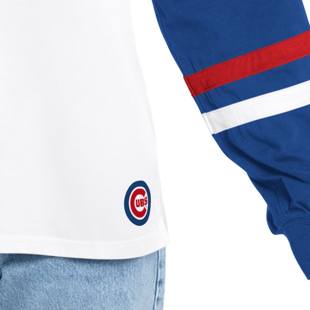 Chicago Cubs G-III 4Her by Carl Banks Women's Key Player Oversized Hooded Long Sleeve T-Shirt Sale
