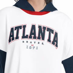 Atlanta Braves G-III 4Her by Carl Banks Women's Key Player Oversized Hooded Long Sleeve T-Shirt Online