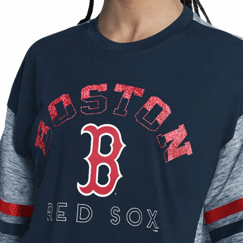 Boston Red Sox G-III 4Her by Carl Banks Women's Off-Season Oversized Top On Sale