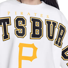 Pittsburgh Pirates G-III 4Her by Carl Banks Women's Bleachers Cropped Pullover Sweatshirt Clearance