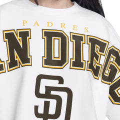 San Diego Padres G-III 4Her by Carl Banks Women's Bleachers Cropped Pullover Sweatshirt for sale