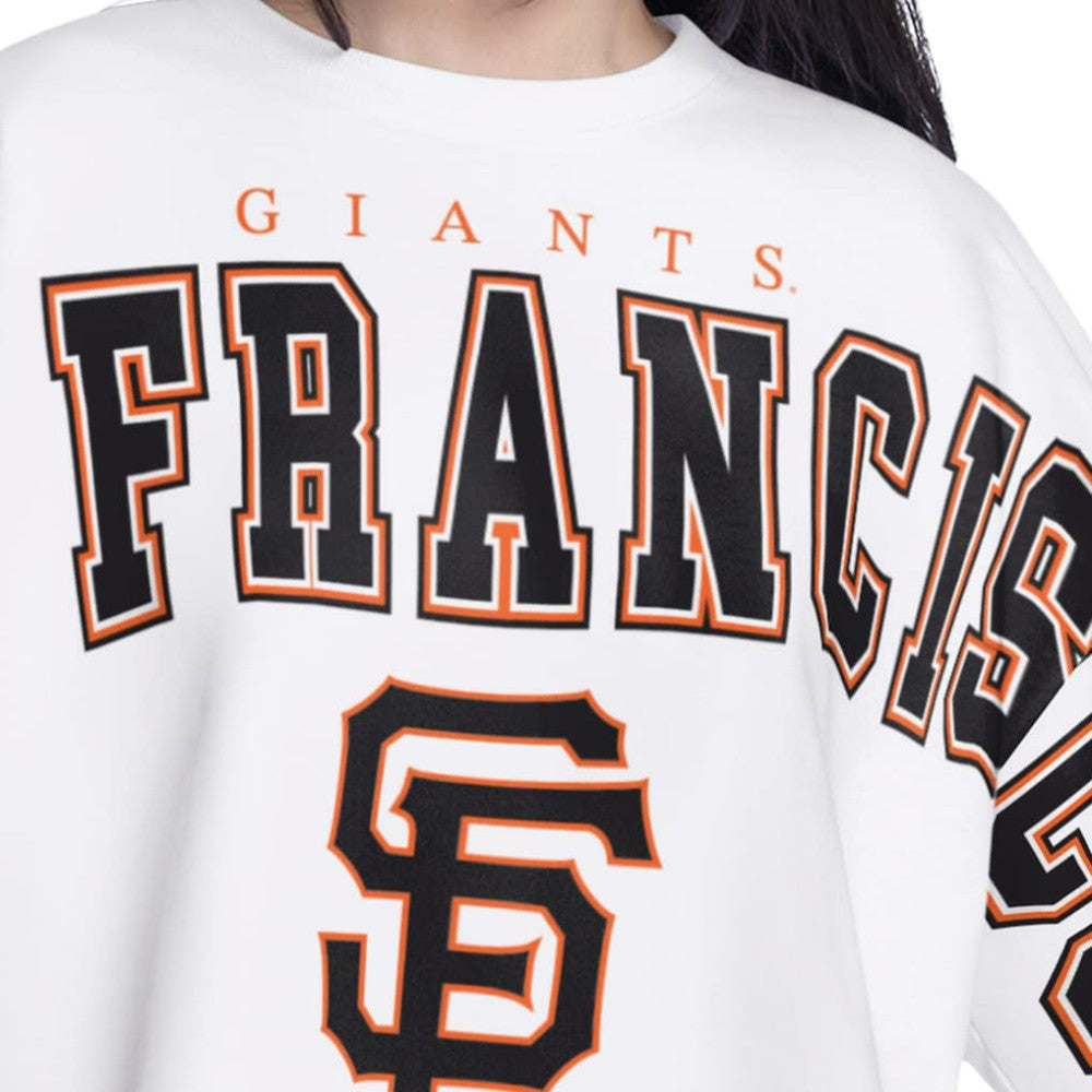 San Francisco Giants G-III 4Her by Carl Banks Women's Bleachers Cropped Pullover Sweatshirt Lifestyle