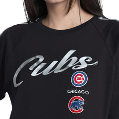 Chicago Cubs G-III 4Her by Carl Banks Women's Classic Play Cropped T-Shirt Lifestyle