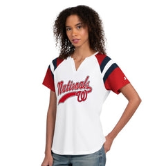 Washington Nationals Starter Women's Game On Notch Neck T-Shirt Clearance