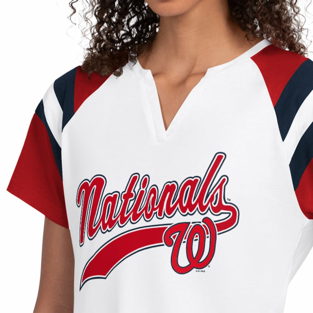 Washington Nationals Starter Women's Game On Notch Neck T-Shirt Clearance