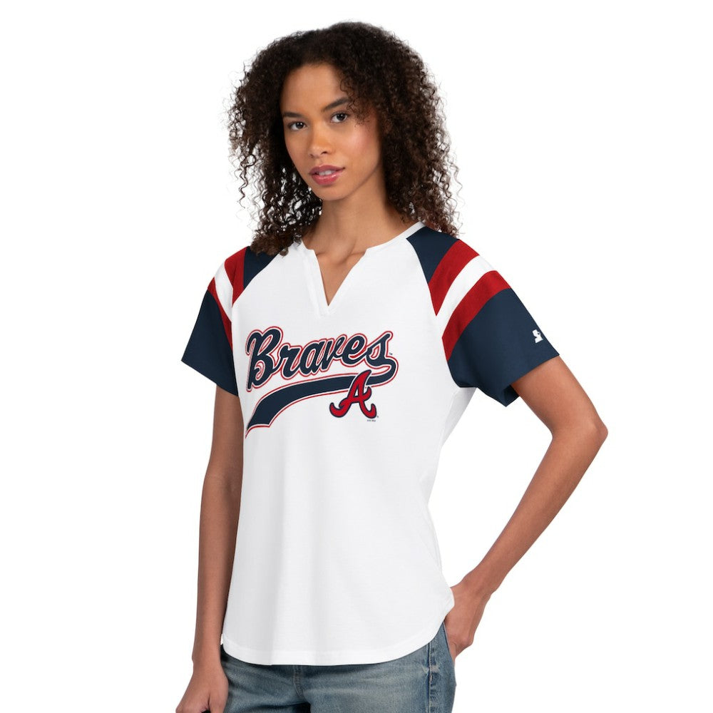Atlanta Braves Starter Women's Game On Notch Neck T-Shirt Clearance