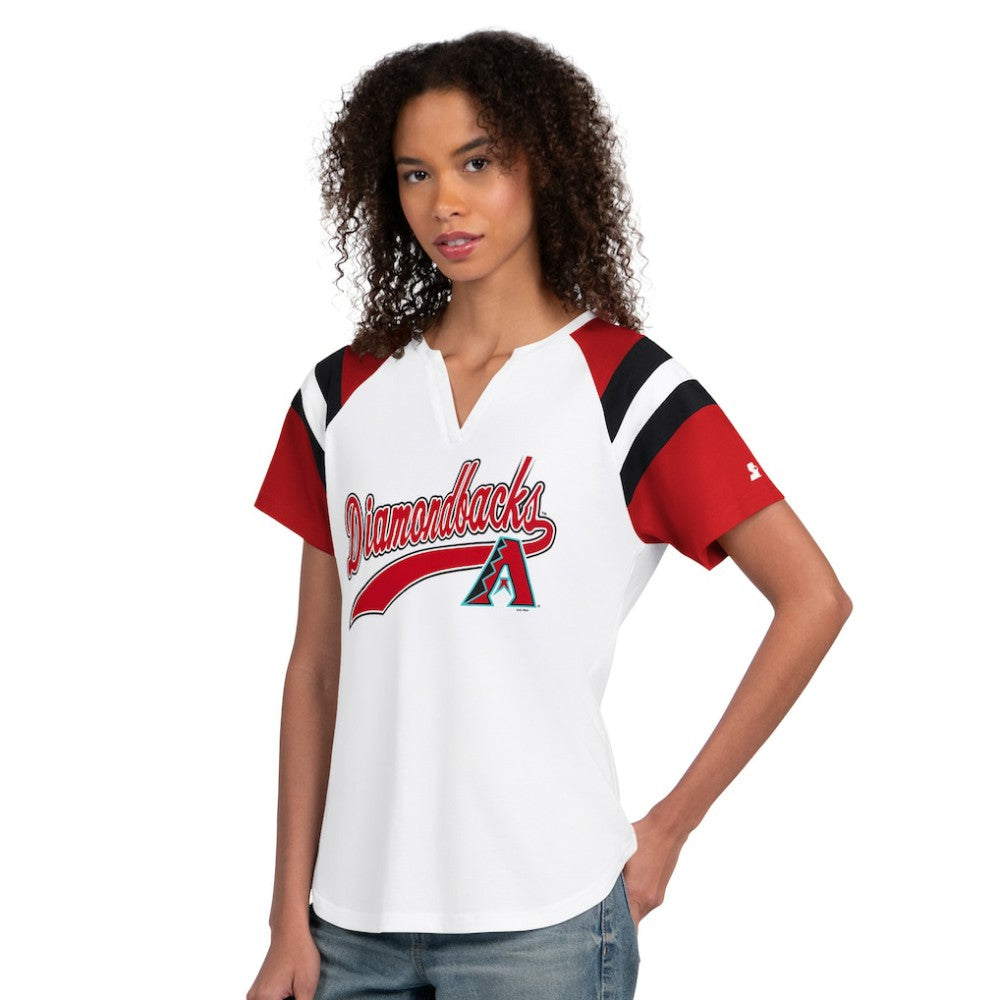 Arizona Diamondbacks Starter Women's Game On Notch Neck T-Shirt Clearance