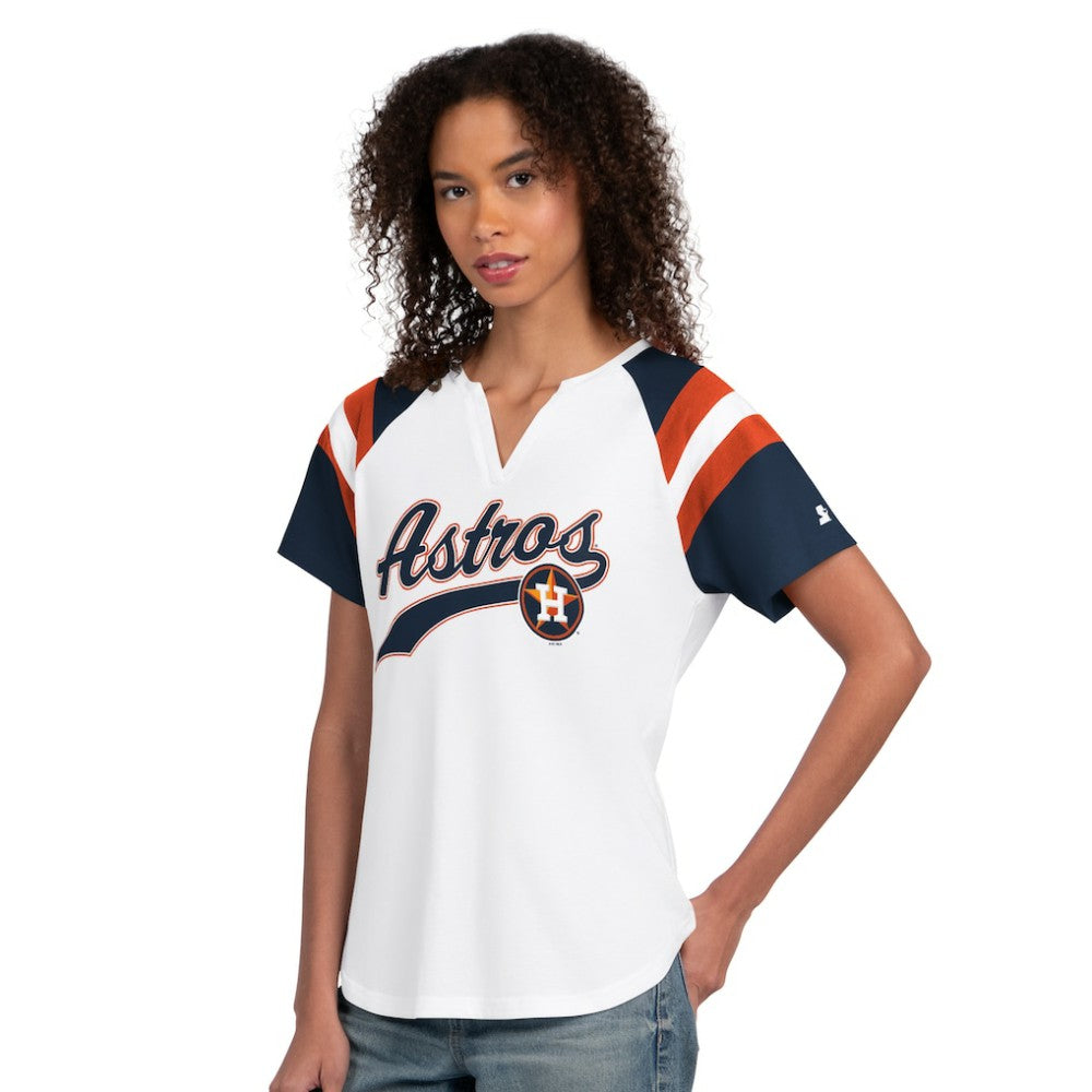 Houston Astros Starter Women's Game On Notch Neck T-Shirt Lifestyle
