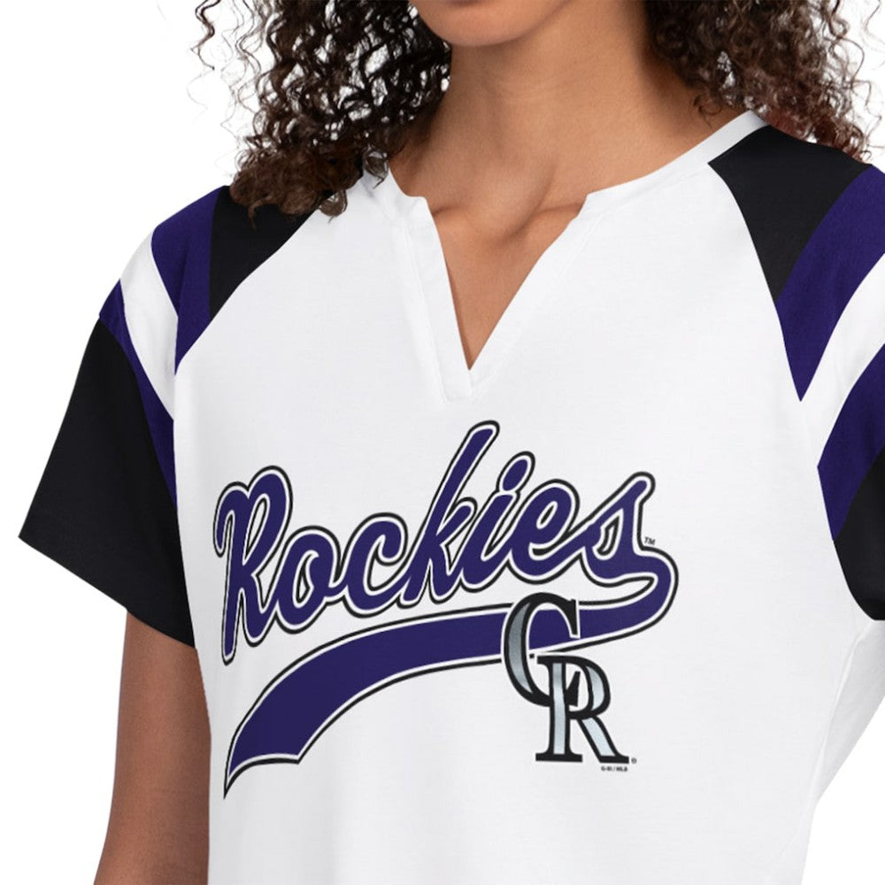 Colorado Rockies Starter Women's Game On Notch Neck T-Shirt Sale