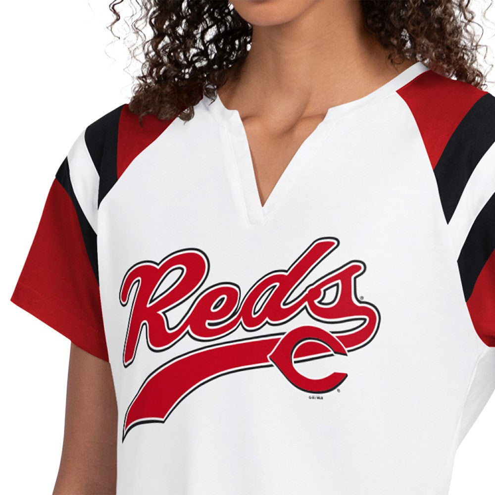 Cincinnati Reds Starter Women's Game On Notch Neck T-Shirt Clearance