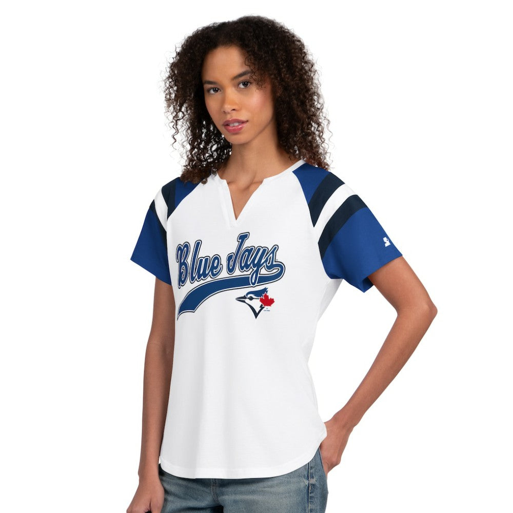 Toronto Blue Jays Starter Women's Game On Notch Neck T-Shirt Lifestyle