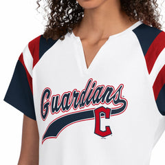 Cleveland Guardians Starter Women's Game On Notch Neck T-Shirt On Sale