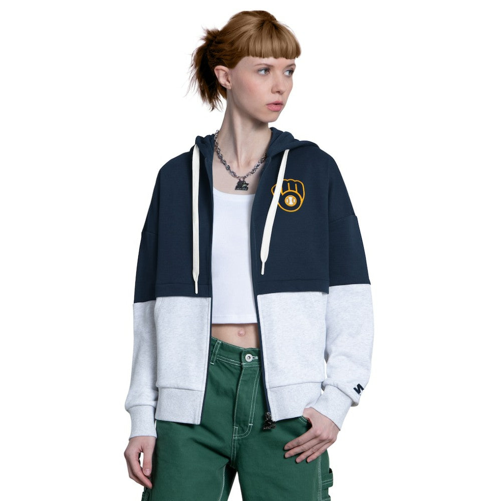 Milwaukee Brewers Starter Women's Wishbone Full-Zip Hoodie discount