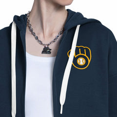 Milwaukee Brewers Starter Women's Wishbone Full-Zip Hoodie discount