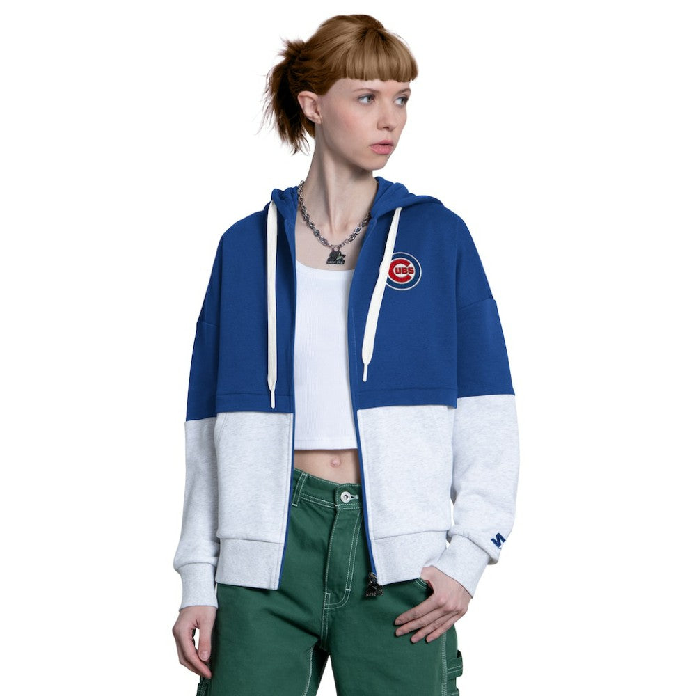 Chicago Cubs Starter Women's Wishbone Full-Zip Hoodie Sale