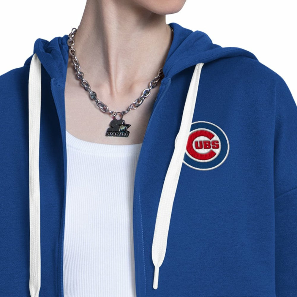 Chicago Cubs Starter Women's Wishbone Full-Zip Hoodie Sale