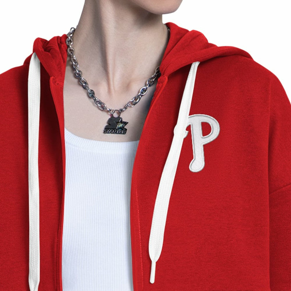 Philadelphia Phillies Starter Women's Wishbone Full-Zip Hoodie Near Me
