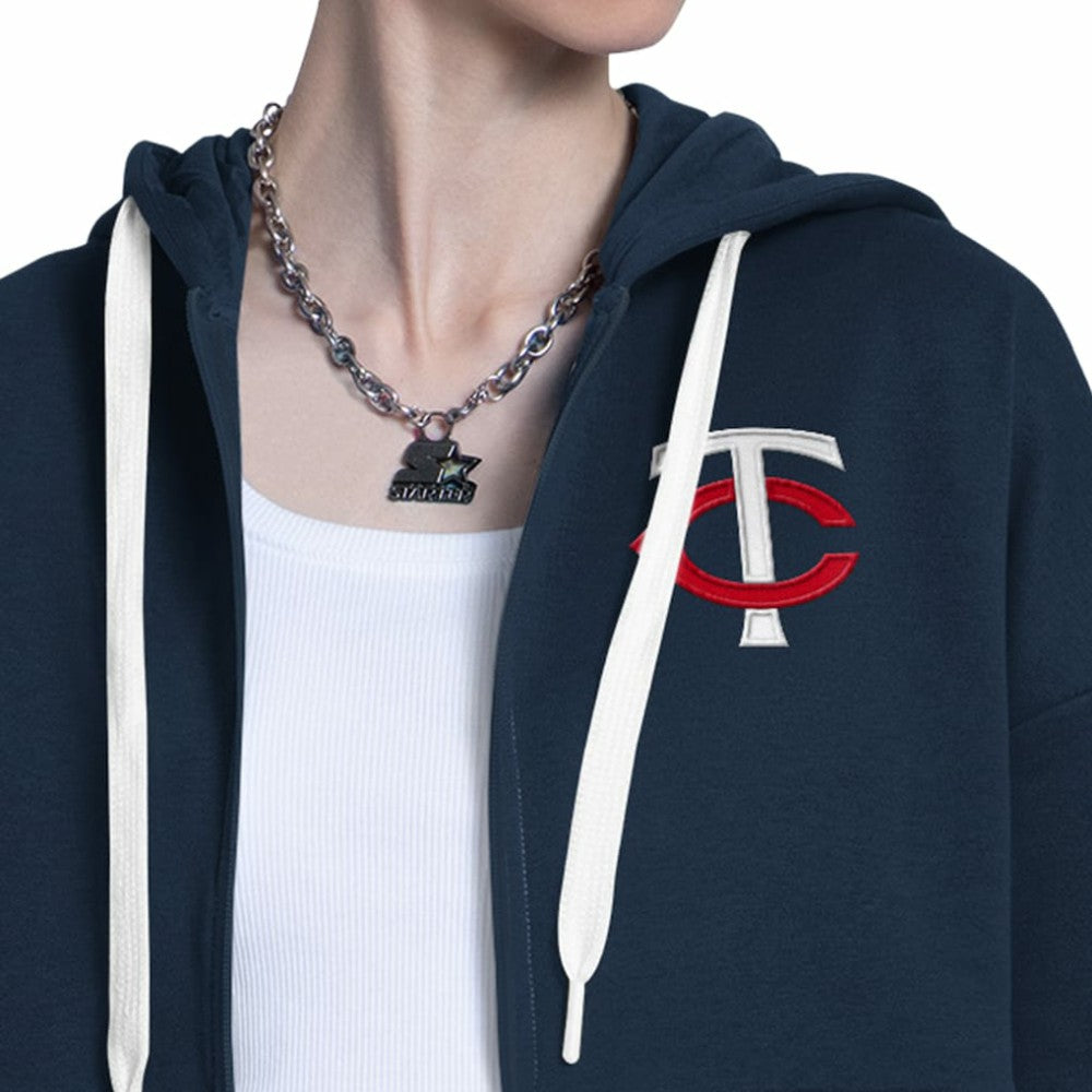 Minnesota Twins Starter Women's Wishbone Full-Zip Hoodie Lifestyle