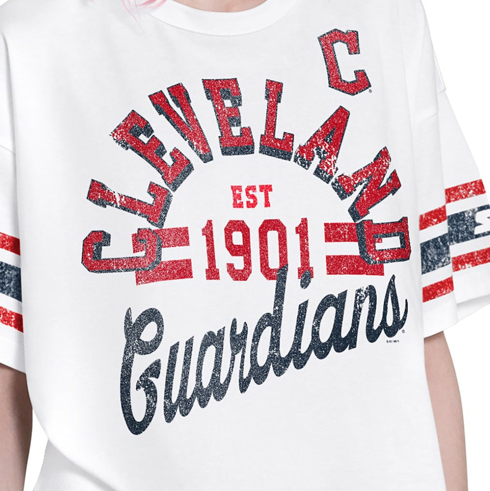 Cleveland Guardians Starter Women's Cropped Hurry Up Offense T-Shirt Sale